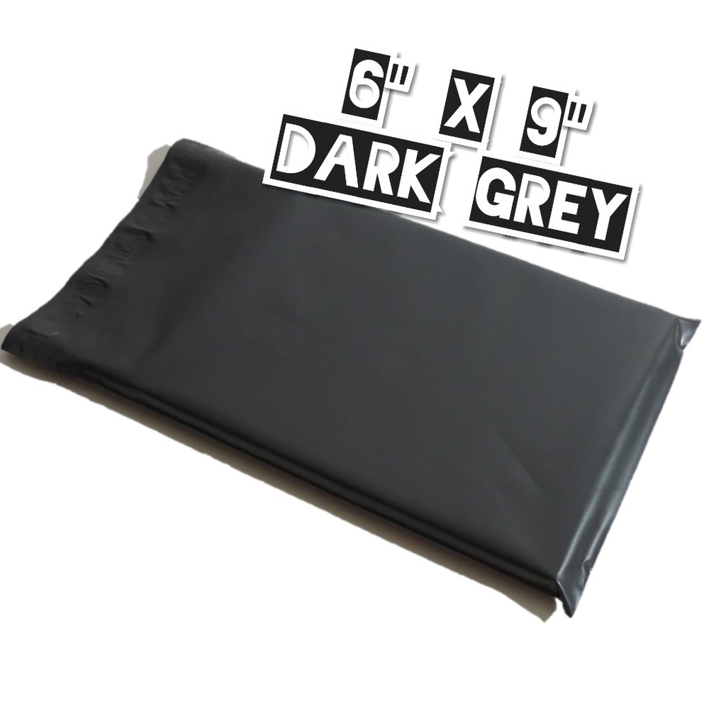 50 Poly Mailers 6x9 Dark Grey - Picture 3 of 4